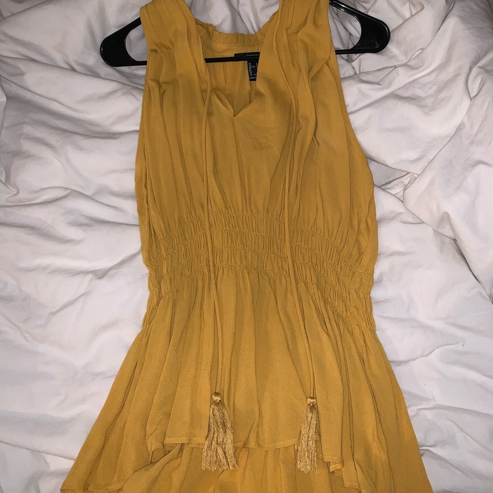 mustard yellow blouse size L